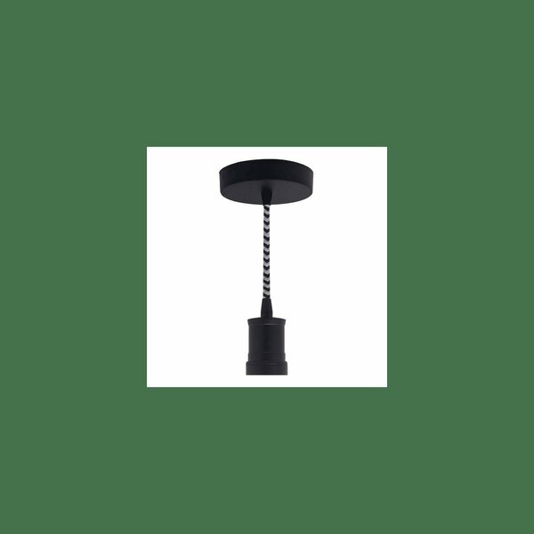 Happylight 1-Light Black Contemporary Pendant Socket and Canopy HA2797241